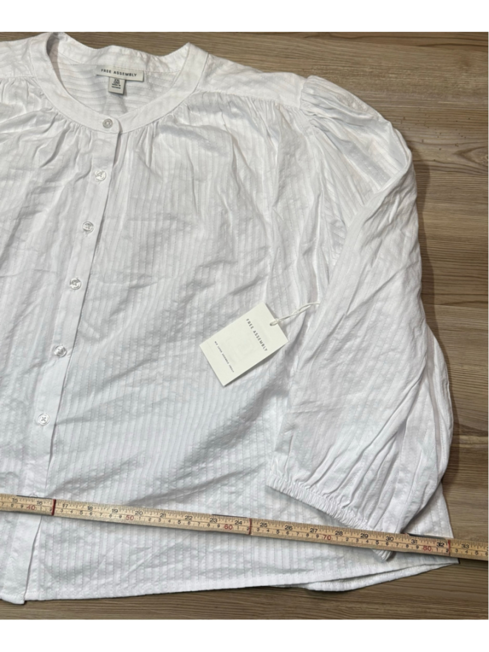 Women's FREE ASSEMBLY White flowy Blouse Plus Size XXL - Picture 3 of 10